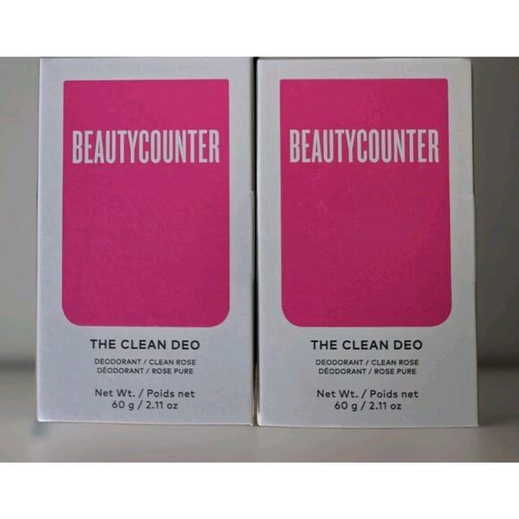 2 Pack BeautyCounter The Clean Deo Deodorant Clean Rose Full Size 2.11oz - Picture 1 of 4